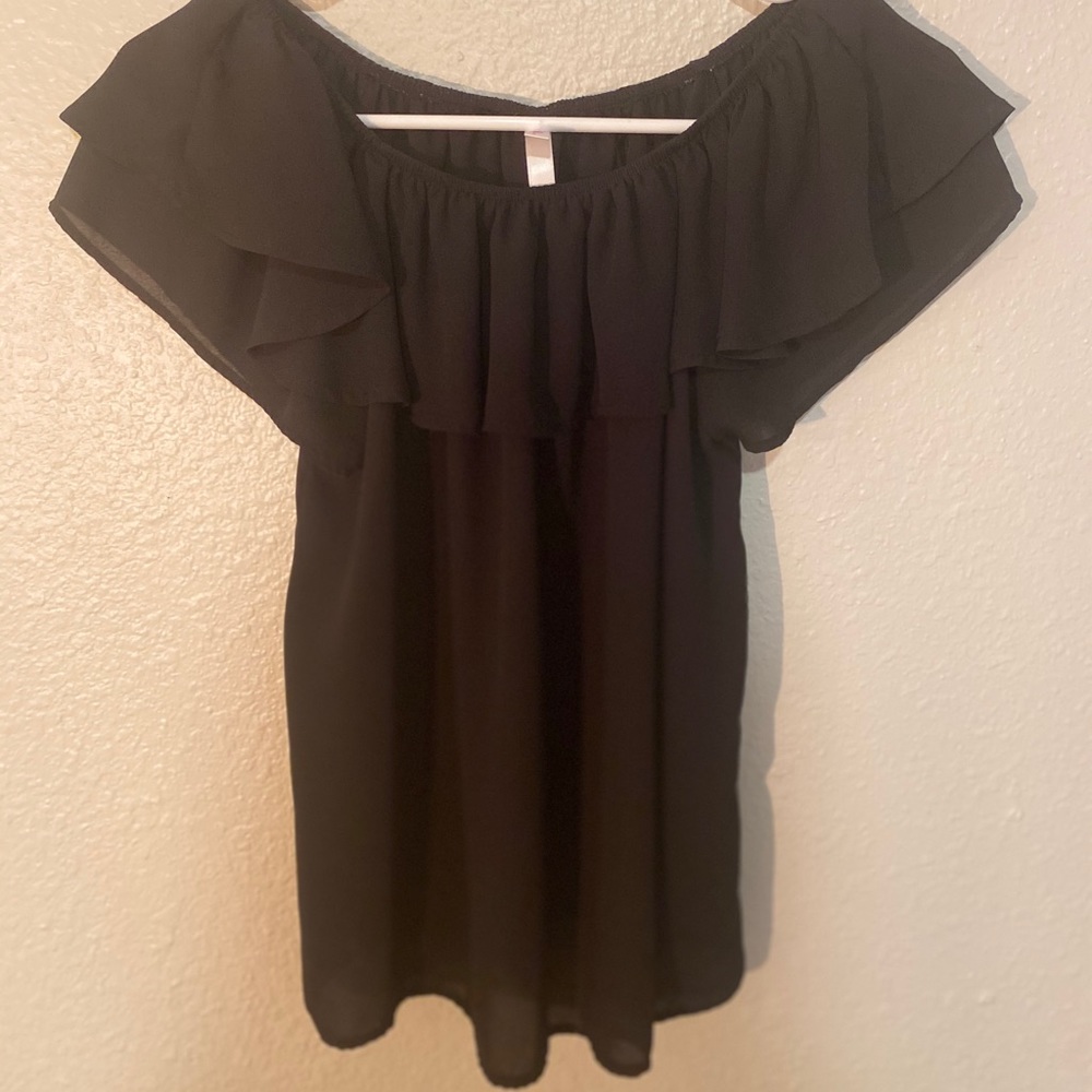 Black Off-The-Shoulder Blouse
